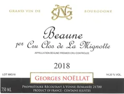 Beaune Clos de la Mignotte Premier Cru