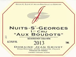 Domaine Jean Grivot Nuits-St-Georges Aux Boudots Premier Cru