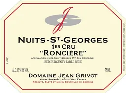Domaine Jean Grivot Nuits-St-Georges Ronciere Premier Cru