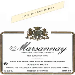 Marsannay Rouge Clos de Jeu