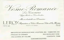 Vosne-Romanee Les Genevrieres