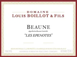 Domaine Louis Boillot Beaune Les Epenotes Premier Cru