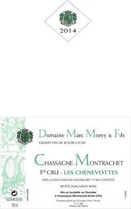 Chassagne-Montrachet Les Chenevottes Premier Cru