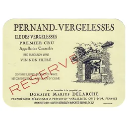 Domaine Marius Delarche Pernand-Vergelesses Ile de Vergelesses Premier Cru