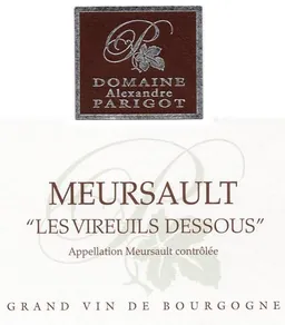 Meursault Les Vireuils Dessous