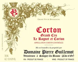 Domaine Pierre Guillemot Corton Le Rognet et Corton Grand Cru