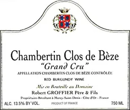 Domaine Robert Groffier Pere & Fils Chambertin Clos de Beze Grand Cru