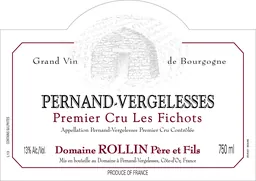 Domaine Rollin Pere et Fils Pernand-Vergelesses Les Fichots Premier Cru