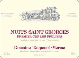 Domaine Taupenot-Merme Nuits-Saint-Georges Les Pruliers Premier Cru