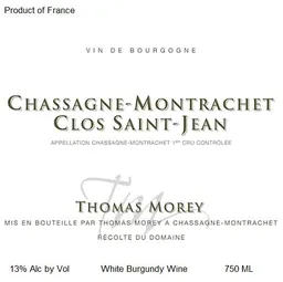Chassagne-Montrachet Clos St. Jean Premier Cru Rouge