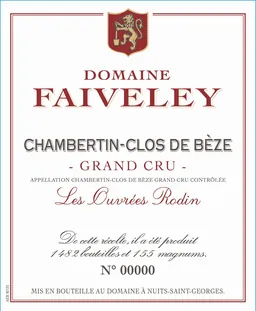 Chambertin-Clos de Beze Les Ouvrees Rodin Grand Cru