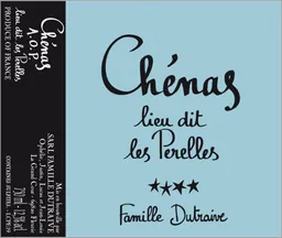 Famille Dutraive Chenas Les Perelles