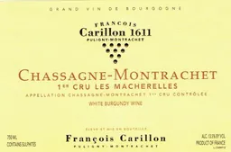 Francois Carillon Chassagne-Montrachet Les Macherelles Premier Cru