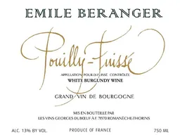 Georges Duboeuf Pouilly-Fuisse Emile Beranger