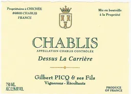 Chablis Dessus La Carriere