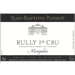 Jean Baptiste Ponsot Rully Premier Cru Montpalais