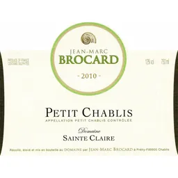 Brocard Petit Chablis Domaine Sainte Claire