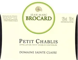 Jean-Marc Brocard Brocard Sainte Claire Petit Chablis