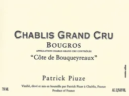 Chablis Grand Cru Bougros Cote de Bouqueyreaux