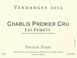 Patrick Piuze Chablis Les Forets Premier Cru