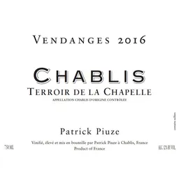 Chablis Terroir de la Chapelle