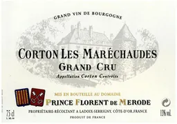 Prince Florent De Merode Aloxe-Corton Les Marechaudes Premier Cru