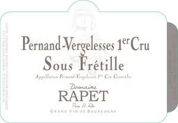 Rapet Pere & Fils Pernand-Vergelesses Sous Fretille Premier Cru