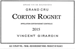 Vincent Girardin Corton Rognet Grand Cru