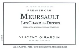 Meursault Les Charmes Dessus Premier Cru