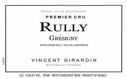 Vincent Girardin Rully Gresigny Premier Cru
