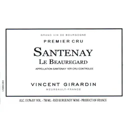 Vincent Girardin Santenay Le Beauregard Premier Cru