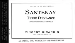 Vincent Girardin Santenay Terre D'Enfance Blanc