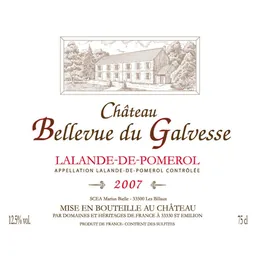 Chateau Bellevue du Galvesse Lalande de Pomerol