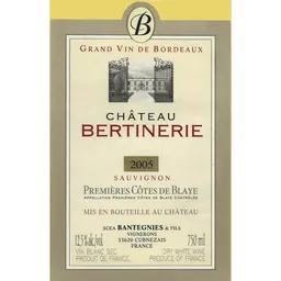 Premiers Cotes de Blaye Blanc