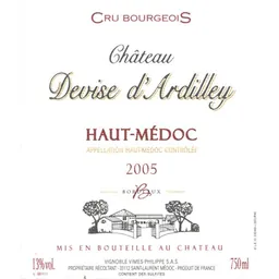 Chateau Devise d'Ardilley Haut-Medoc