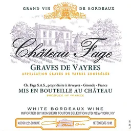 Chateau Fage Blanc