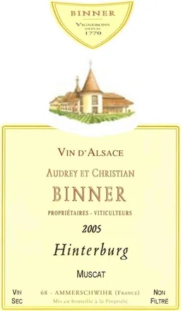 Audrey Et Christian Binner Alsace Hinterburg Muscat