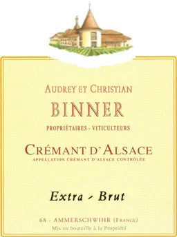 Audrey Et Christian Binner Cremant d'Alsace Extra Brut
