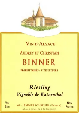 Audrey Et Christian Binner Vignoble de Katzensthal Riesling
