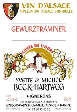 Alsace Cuvee de l'Ours Gewurztraminer