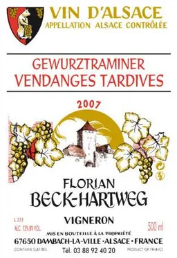 Alsace Vendanges Tardives Gewurztraminer