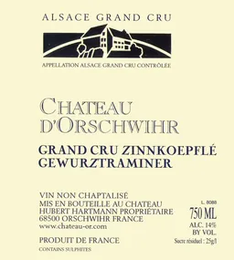 Alsace Zinnkoepfle Grand Cru Gewurztraminer