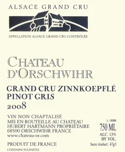 Alsace Zinnkoepfle Grand Cru Pinot Gris