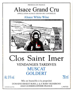 Alsace Clos Saint Imer Goldert Vendanges Tardives Grand Cru Muscat