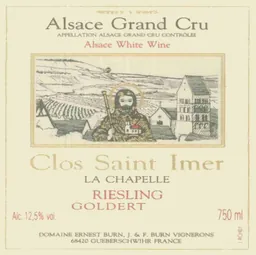 Alsace Clos Saint Imer La Chapelle Goldert Grand Cru Riesling