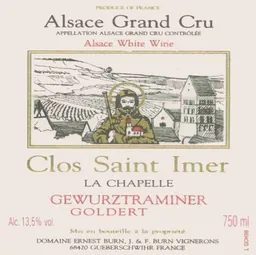 Clos Saint Imer La Chapelle Goldert Gewurztraminer