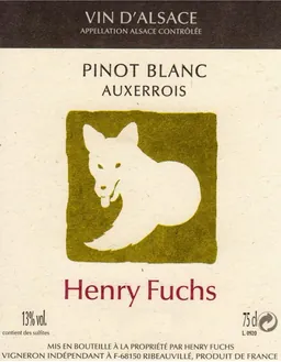 Alsace Auxerrois Pinot Blanc