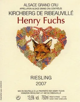 Alsace Kirchberg de Ribeauville Grand Cru Riesling