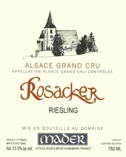 Alsace Grand Cru Rosacker Riesling