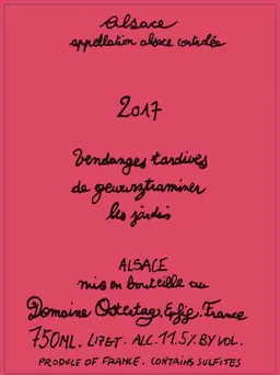 Les Jardins Vendanges Gewurztraminer